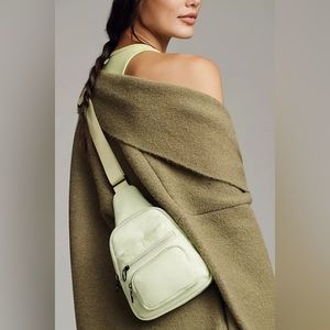 NWT Anthropologie Sporty Sling Bag in Sage